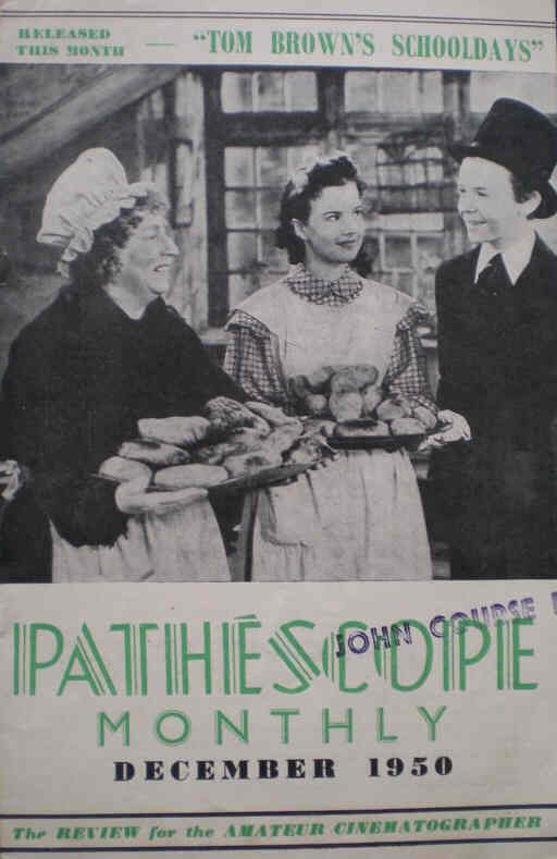 PATHESCOPE MONTHLY magazine side cover  December 1950