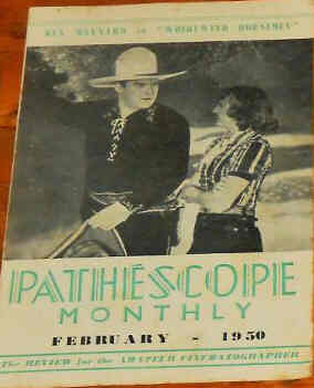 PATHESCOPE MONTHLY magazine side cover  February 1950