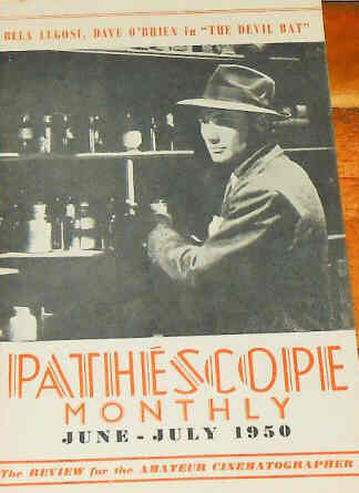 PATHESCOPE MONTHLY magazine side cover  June/July 1950