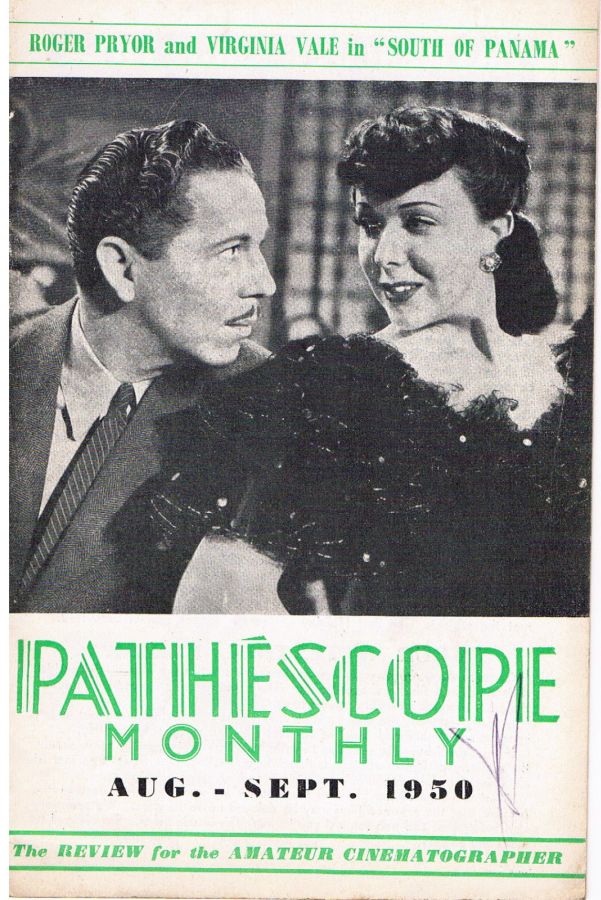 PATHESCOPE MONTHLY magazine side cover August/September 1950