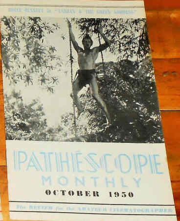 PATHESCOPE MONTHLY magazine side cover  October 1950