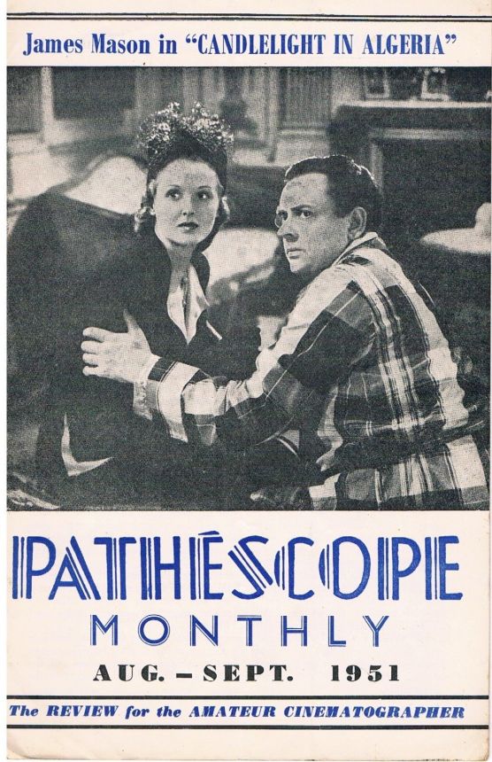 PATHESCOPE MONTHLY magazine side cover  August/September 1951