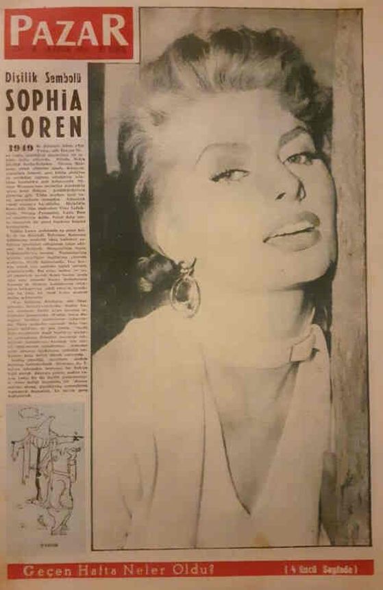 PAZAR magazine side cover 4 November 1956
