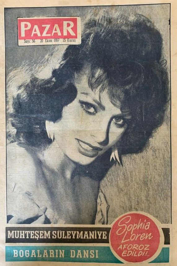 PAZAR magazine side cover Issue 56 20 October 1957