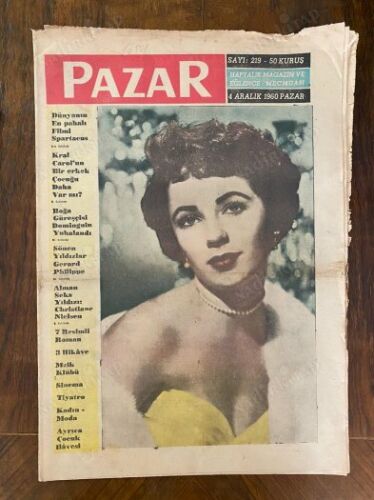 PAZAR magazine side cover Issue 219   1960