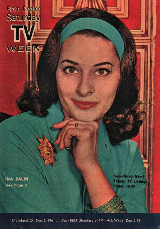 PLAIN DEALER SATURDAY TV WEEK magazine side cover 2 December 1961