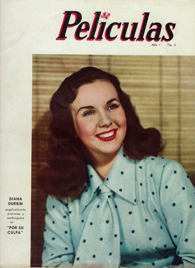 PELICULAS (1940s) magazine side cover Issue 3   