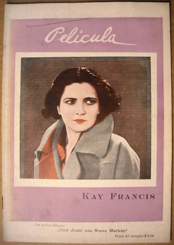 PELICULA magazine side cover Issue 9 3 June 1932
