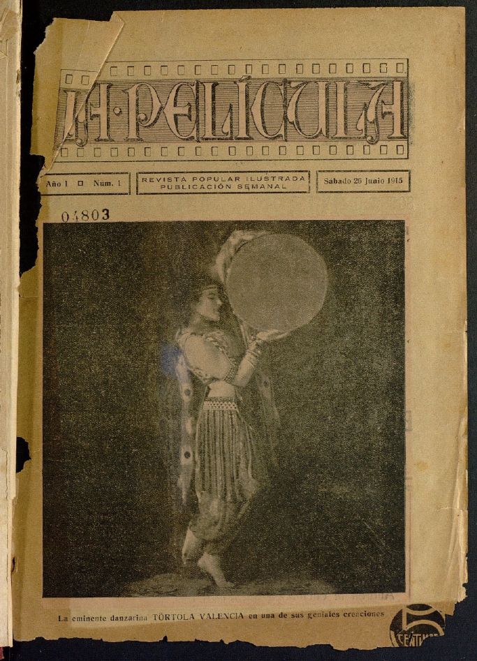 LA PELICULA (SPAIN) magazine side cover Issue 1 26 June 1915