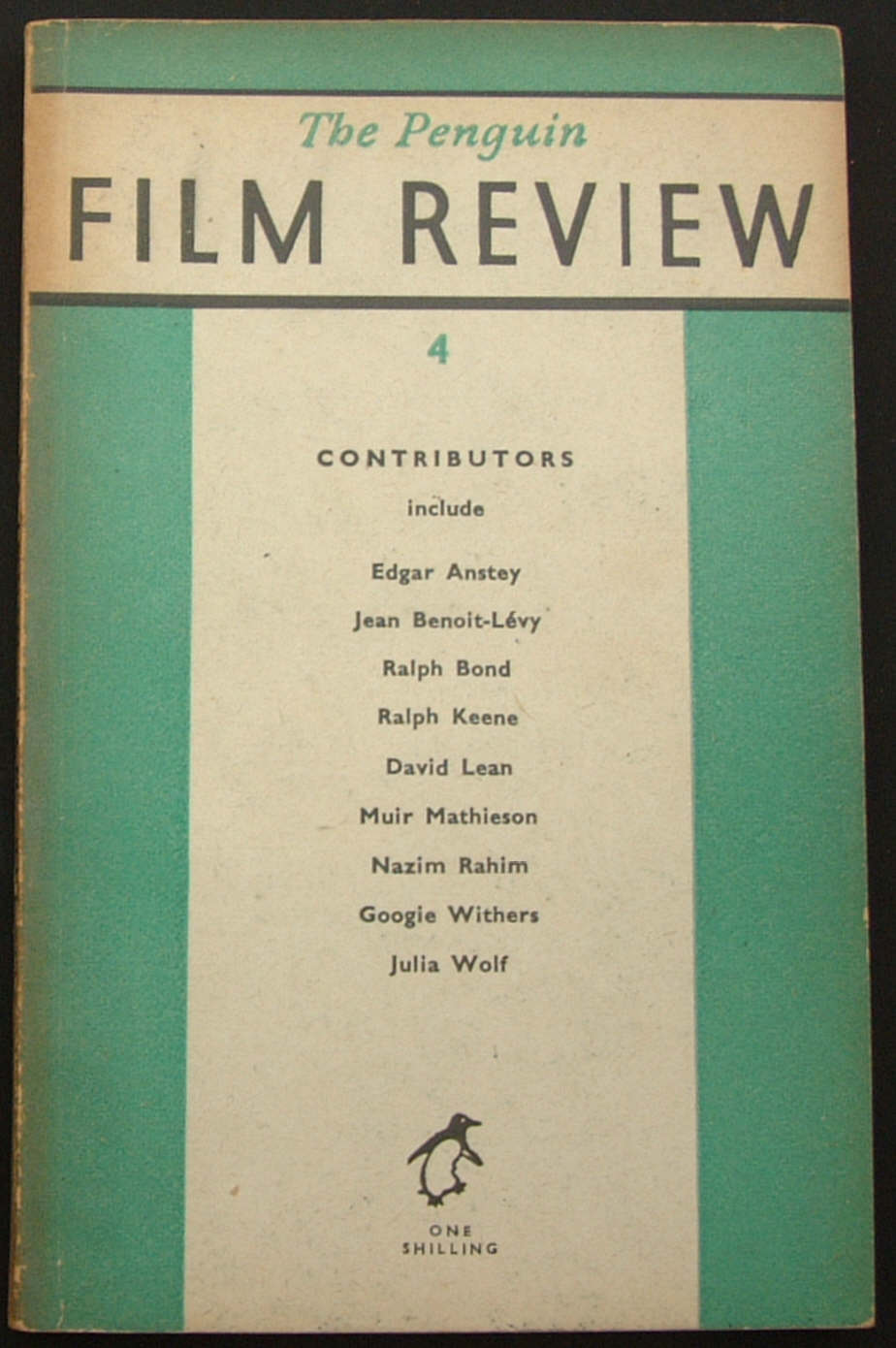 PENGUIN FILM REVIEW magazine side cover Issue 4  October 1947