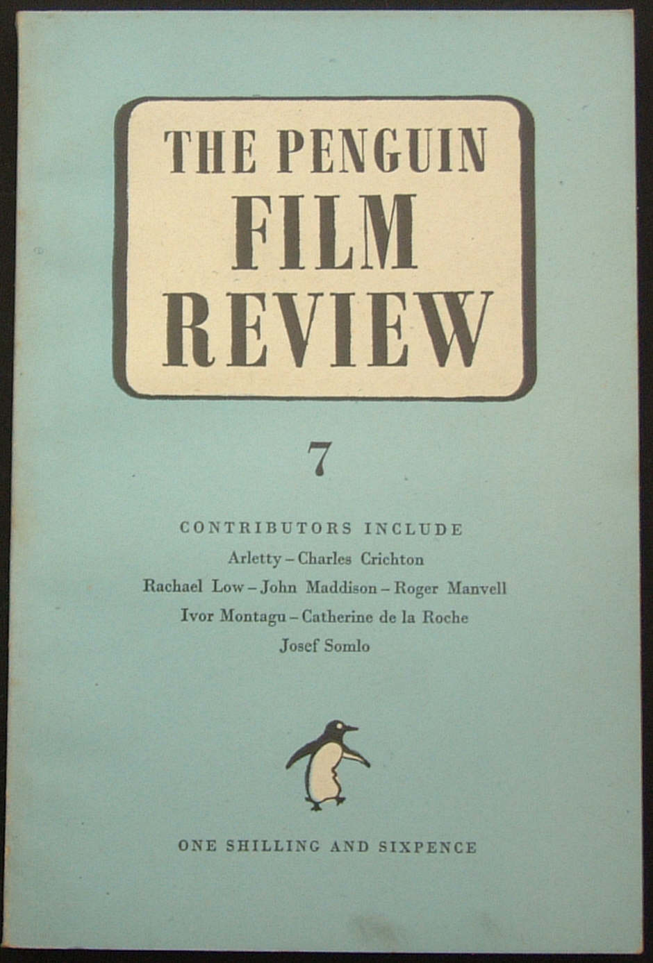 PENGUIN FILM REVIEW magazine side cover Issue 7  September 1948