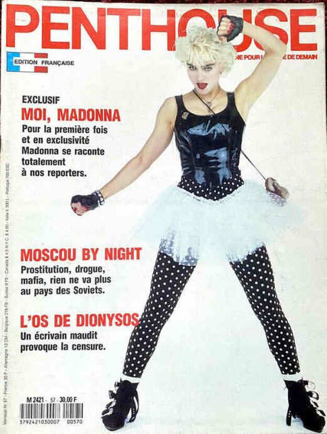 PENTHOUSE (FR) magazine side cover Issue 57  October 1989