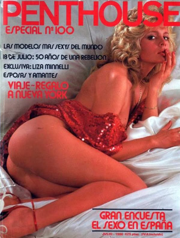 PENTHOUSE (SPAIN) magazine side cover Issue 100  July 1986