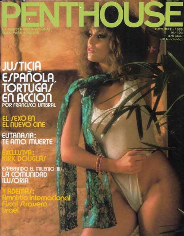 PENTHOUSE (SPAIN) magazine side cover Issue 103  October 1986