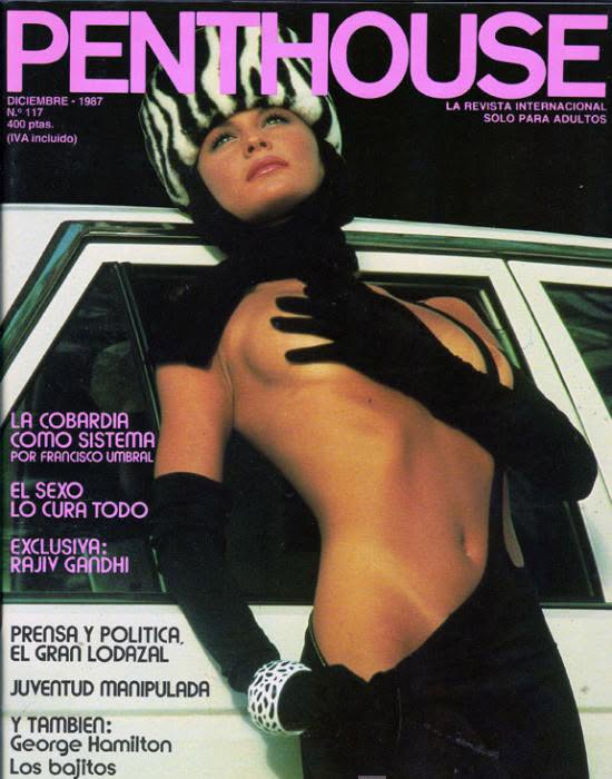 PENTHOUSE (SPAIN) magazine side cover Issue 117  December 1987