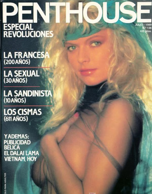 PENTHOUSE (SPAIN) magazine side cover Issue 136  July 1989