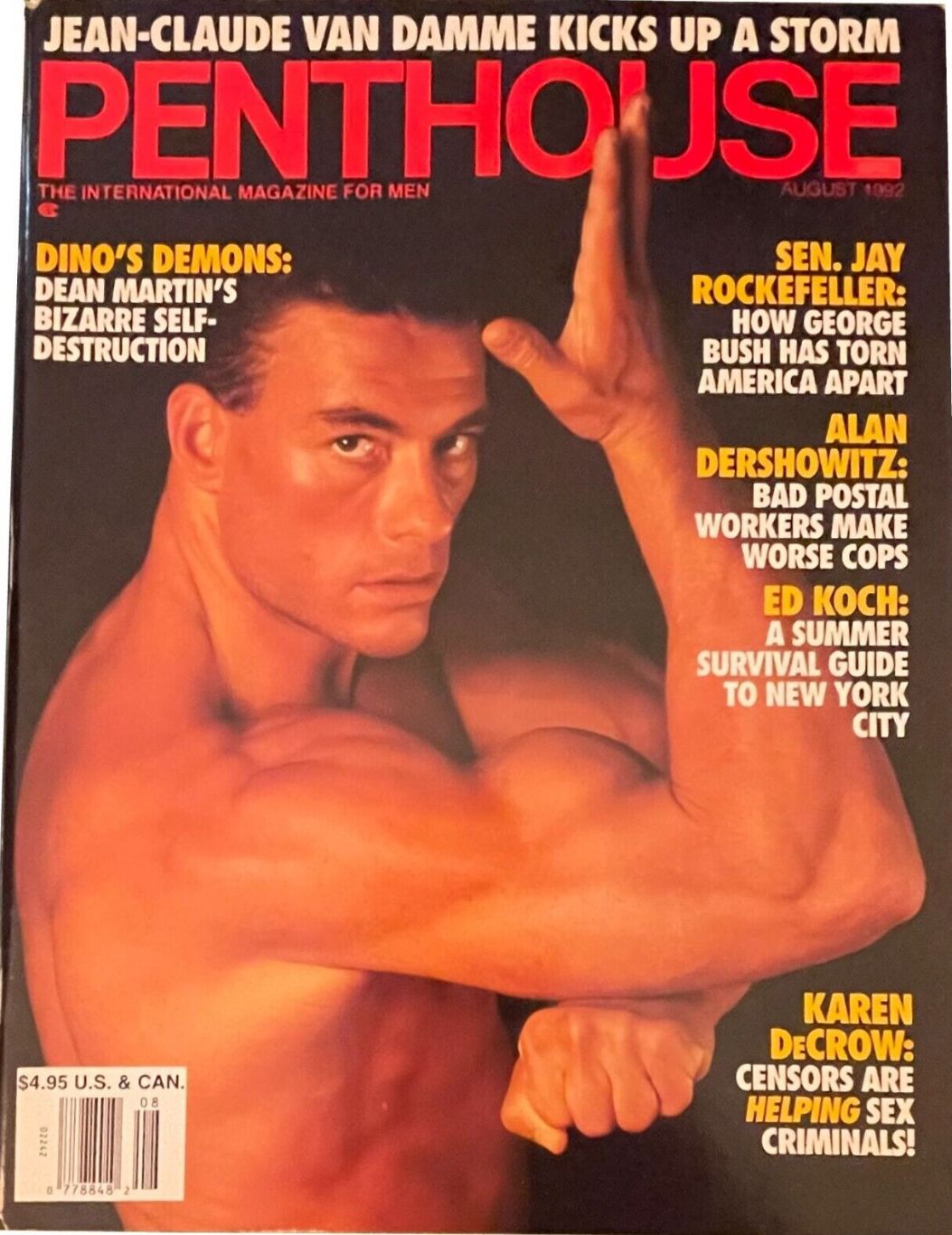 PENTHOUSE magazine side cover  August 1992