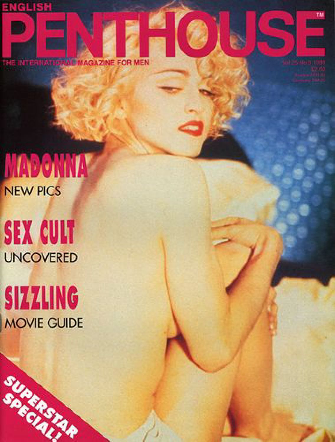 PENTHOUSE UK magazine side cover  September 1990
