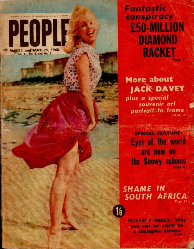 PEOPLE AUSTRALIA magazine side cover 11 May 1960