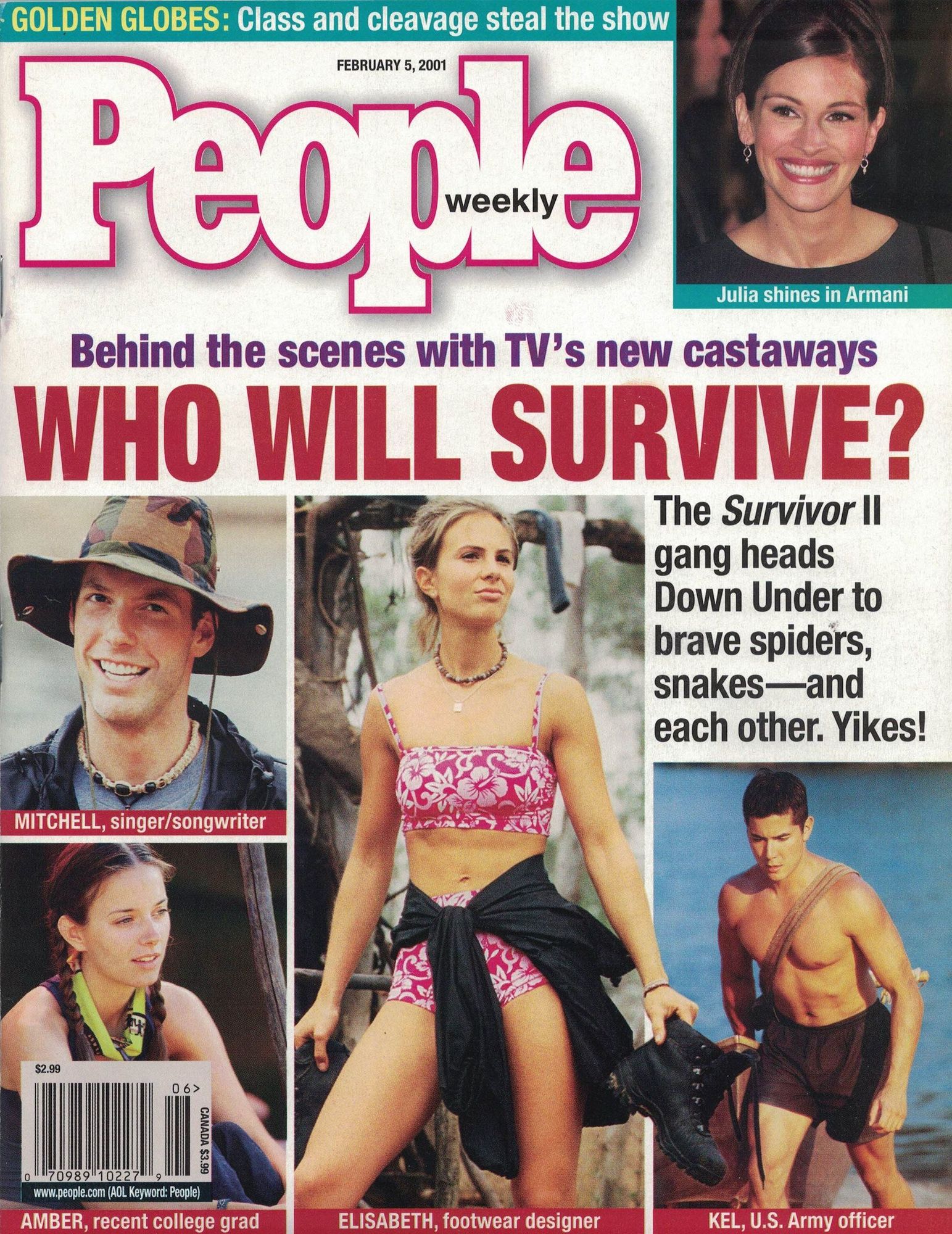 PEOPLE magazine side cover  Vol 55 No  5 5 February 2001