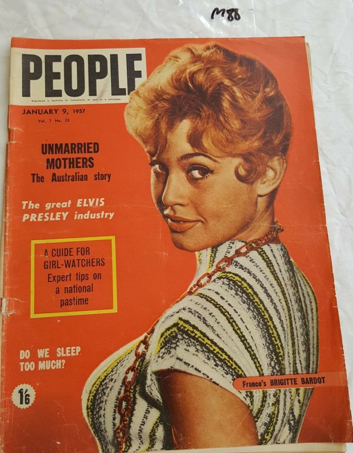 PEOPLE AUSTRALIA magazine side cover 9 January 1957