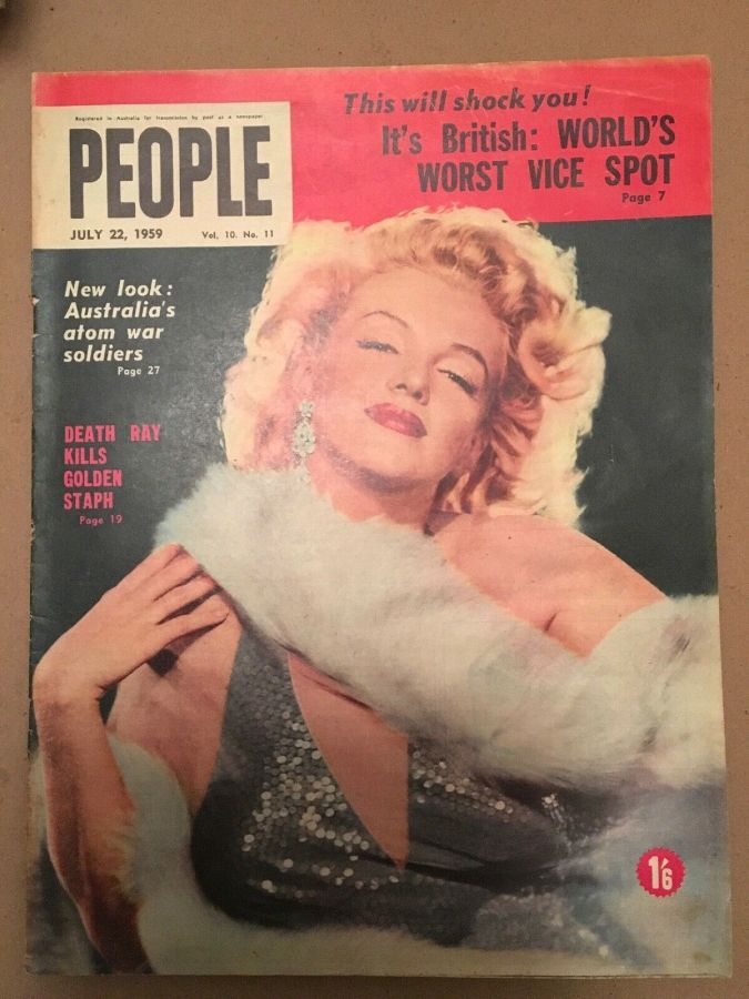 PEOPLE AUSTRALIA magazine side cover 22 July 1959