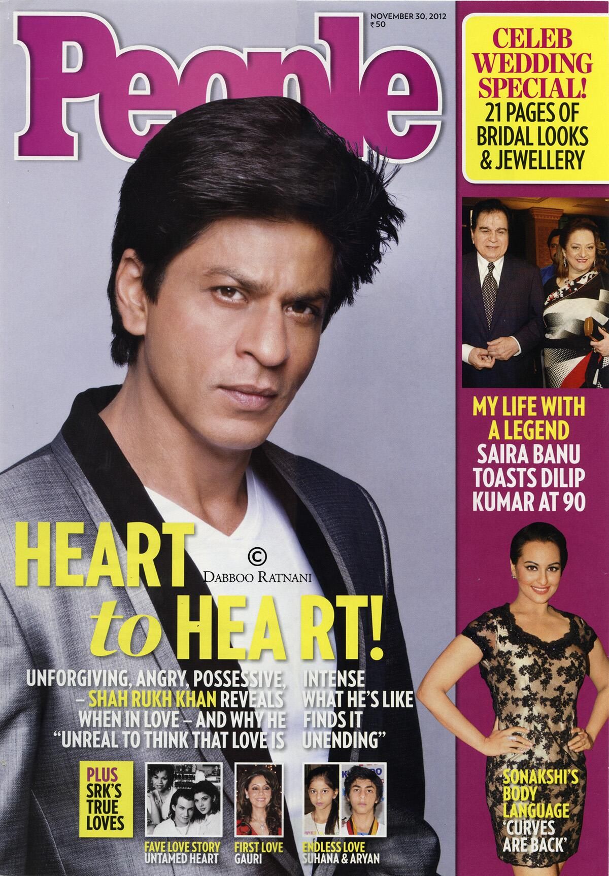 PEOPLE INDIA magazine side cover 30 November 2012