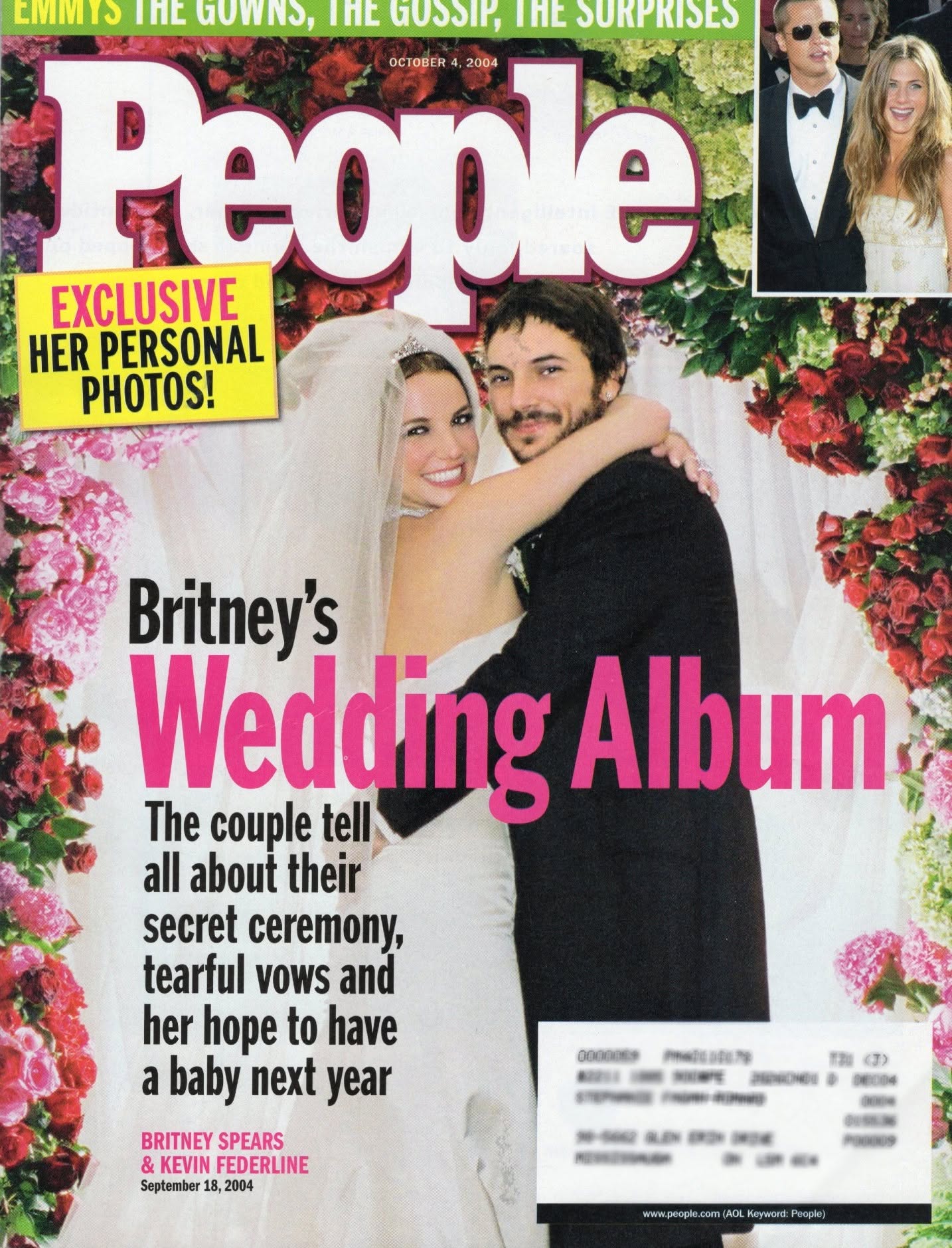PEOPLE magazine side cover  Vol 62 No  14 4 October 2004