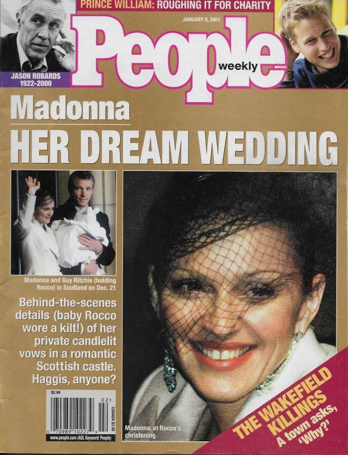 PEOPLE magazine side cover 8 January 2001