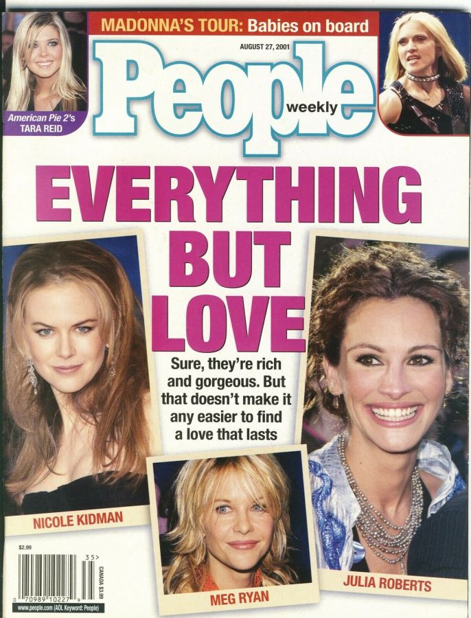 PEOPLE magazine side cover 27 August 2001