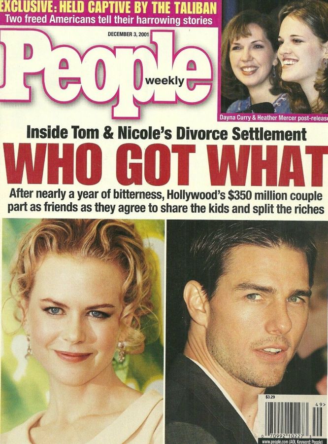 PEOPLE magazine side cover 3 December 2001