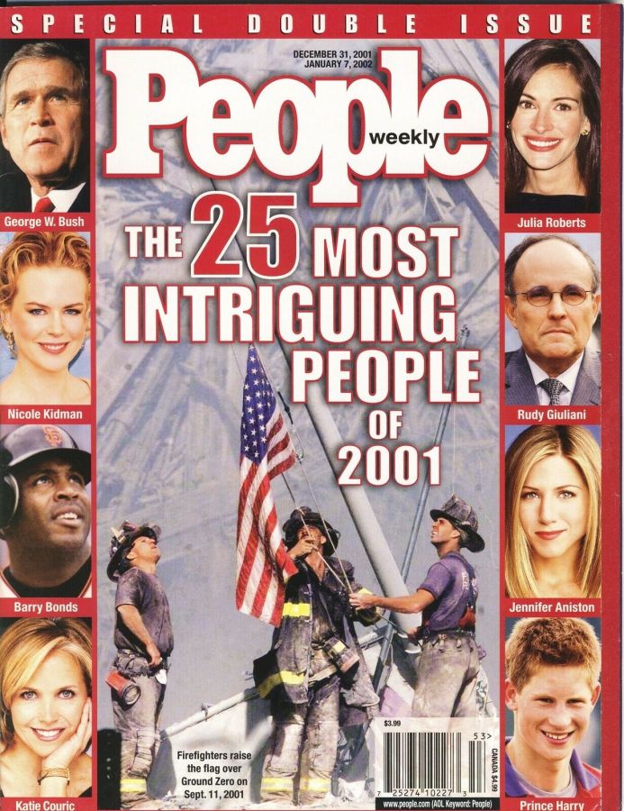 PEOPLE magazine side cover 31 December 2001
