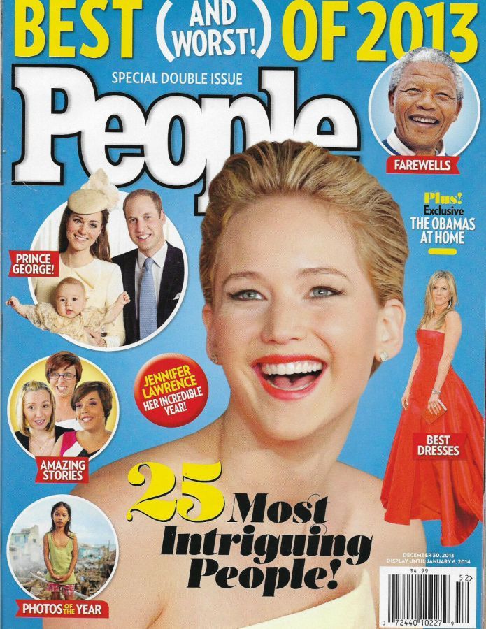 PEOPLE magazine side cover 30 December 2013