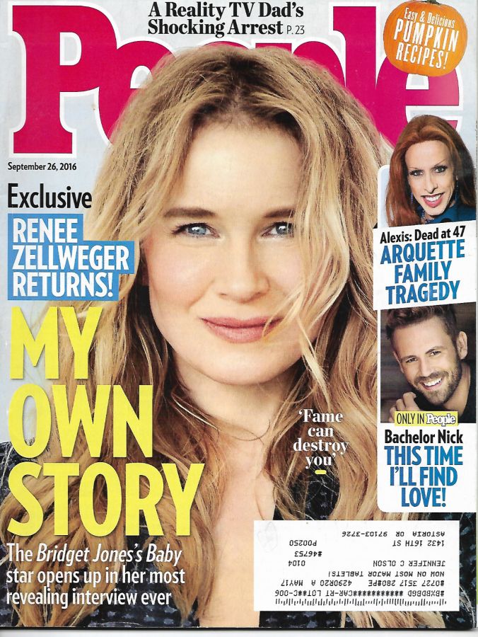 PEOPLE magazine side cover 26 September 2016