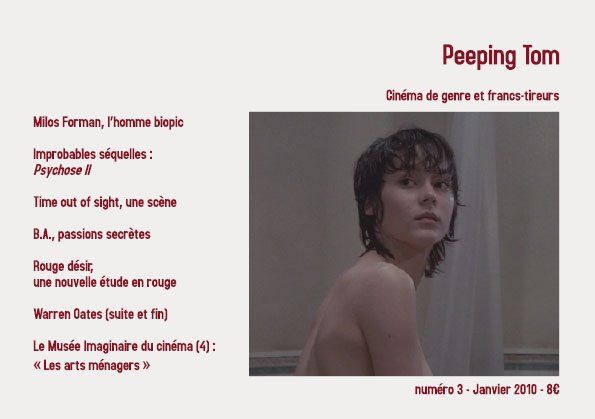 PEEPING TOM 2008 magazine side cover Issue 3  January 2010