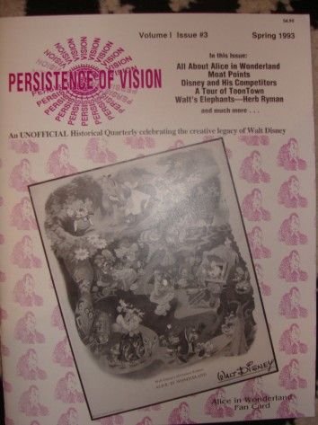 PERSISTENCE OF VISION (DISNEY) magazine side cover Issue 3 Spring 1993
