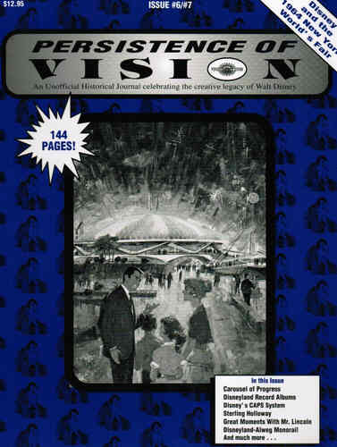PERSISTENCE OF VISION (DISNEY) magazine side cover Issue 6-7  1995