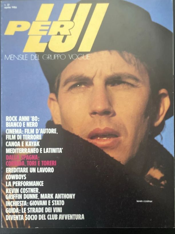 PER LUI magazine side cover  April 1986