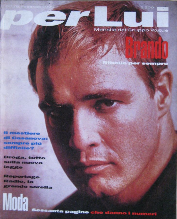 PER LUI magazine side cover Issue 79  February 1990