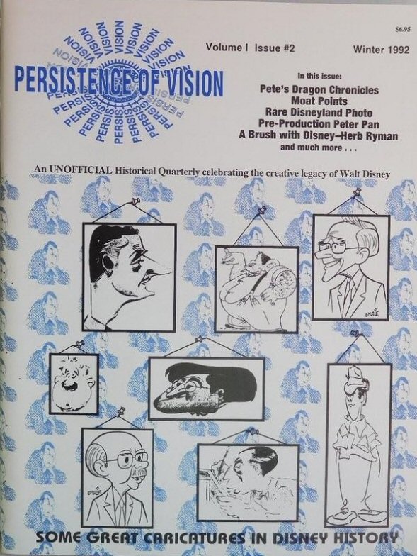 PERSISTENCE OF VISION (DISNEY) magazine side cover Issue 2 Winter 1992