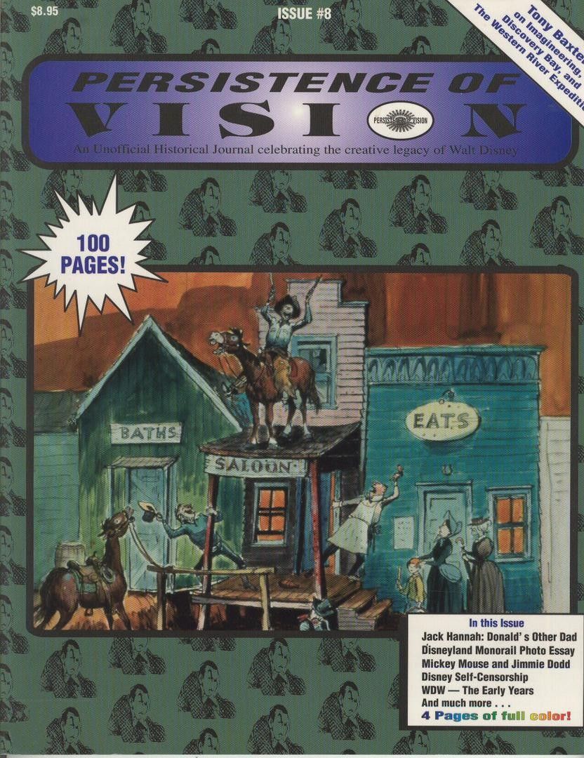 PERSISTENCE OF VISION (DISNEY) magazine side cover Issue 8   1996