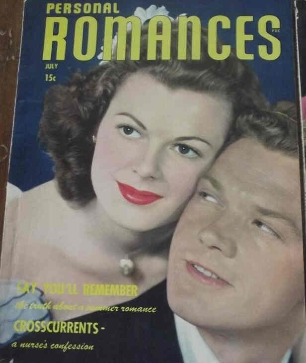 PERSONAL ROMANCES magazine side cover July 1948