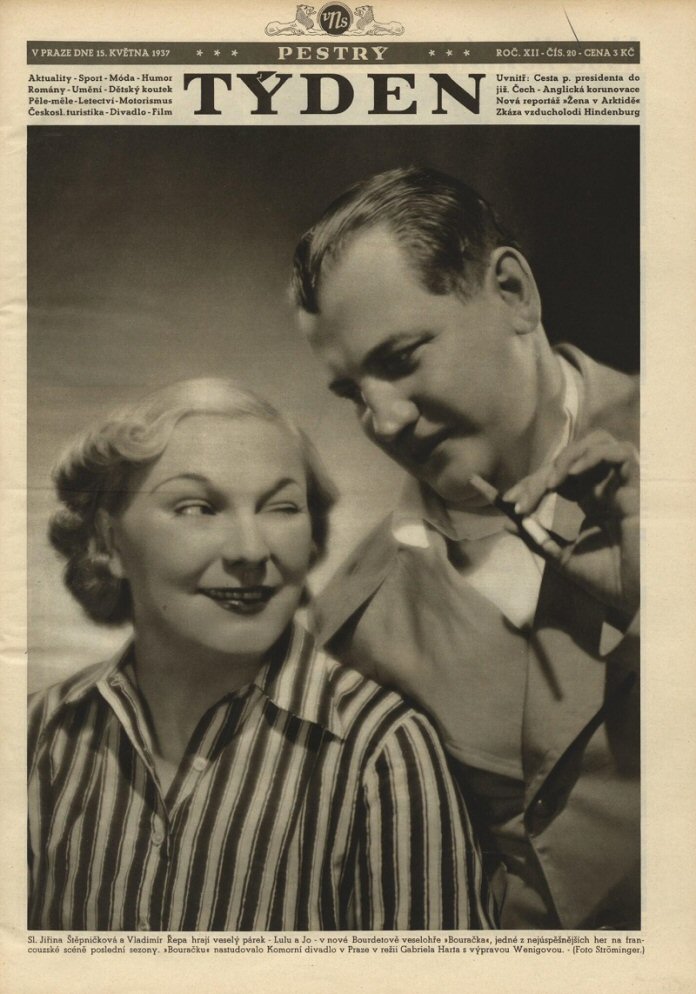 PESTRY TYDEN magazine side cover  12 No  20 15 May 1937