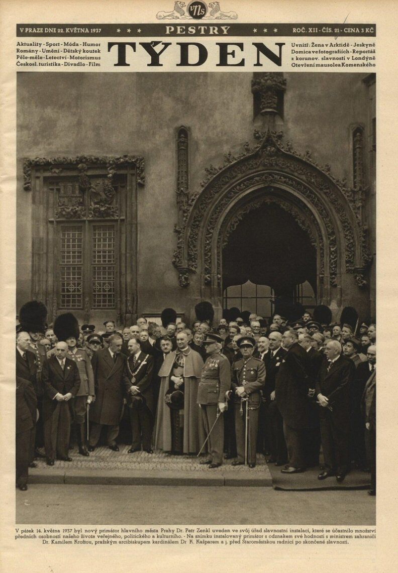 PESTRY TYDEN magazine side cover  12 No  21 22 May 1937