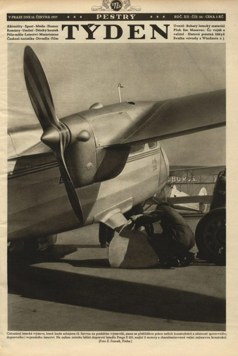 PESTRY TYDEN magazine side cover  12 No  24 12 June 1937