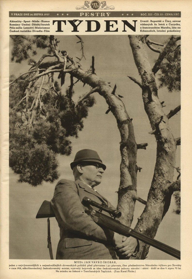PESTRY TYDEN magazine side cover  12 No  33 14 August 1937
