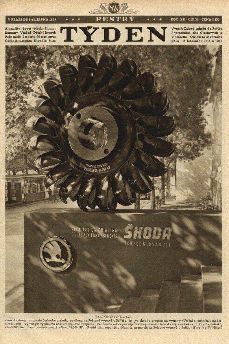 PESTRY TYDEN magazine side cover  12 No  35 28 August 1937