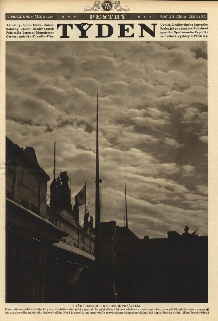 PESTRY TYDEN magazine side cover  12 No  41 9 October 1937