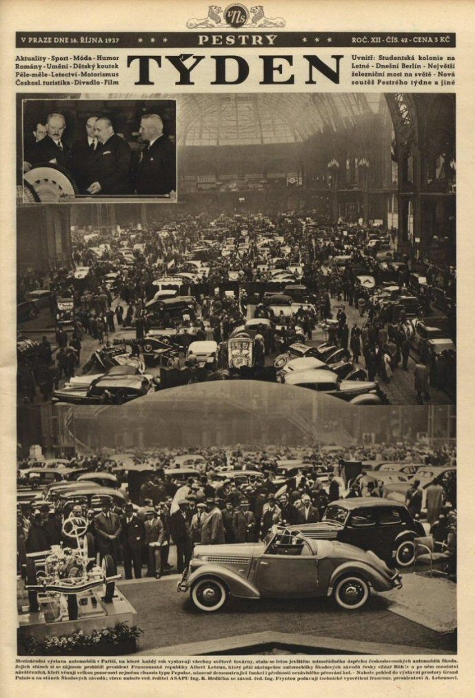 PESTRY TYDEN magazine side cover  12 No  42 16 October 1937