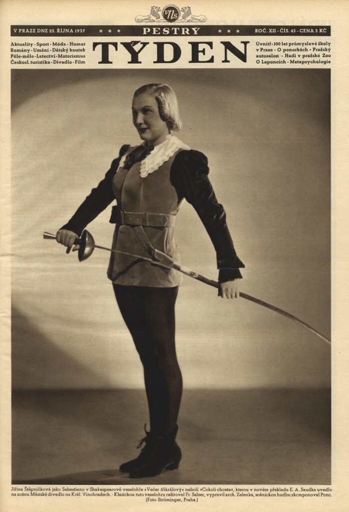 PESTRY TYDEN magazine side cover  12 No  43 23 October 1937
